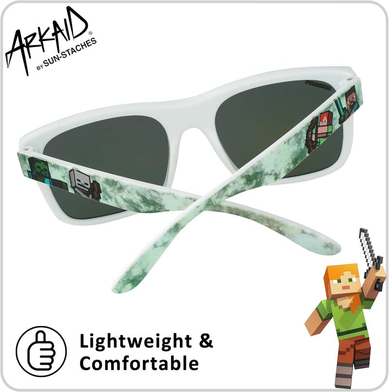 ARKAID Official Minecraft Boys Sunglasses | UV400 | One Size Fits Most Kids - Image 3